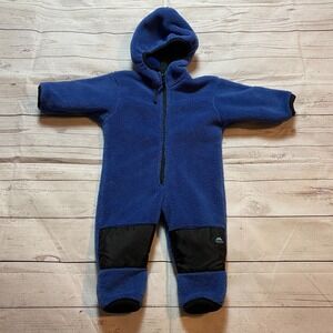 Vintage Molehill Mountain Baby‎ Blue Snow Warm Hooded One Piece Size 3-9 Months